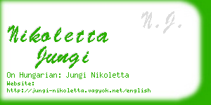 nikoletta jungi business card